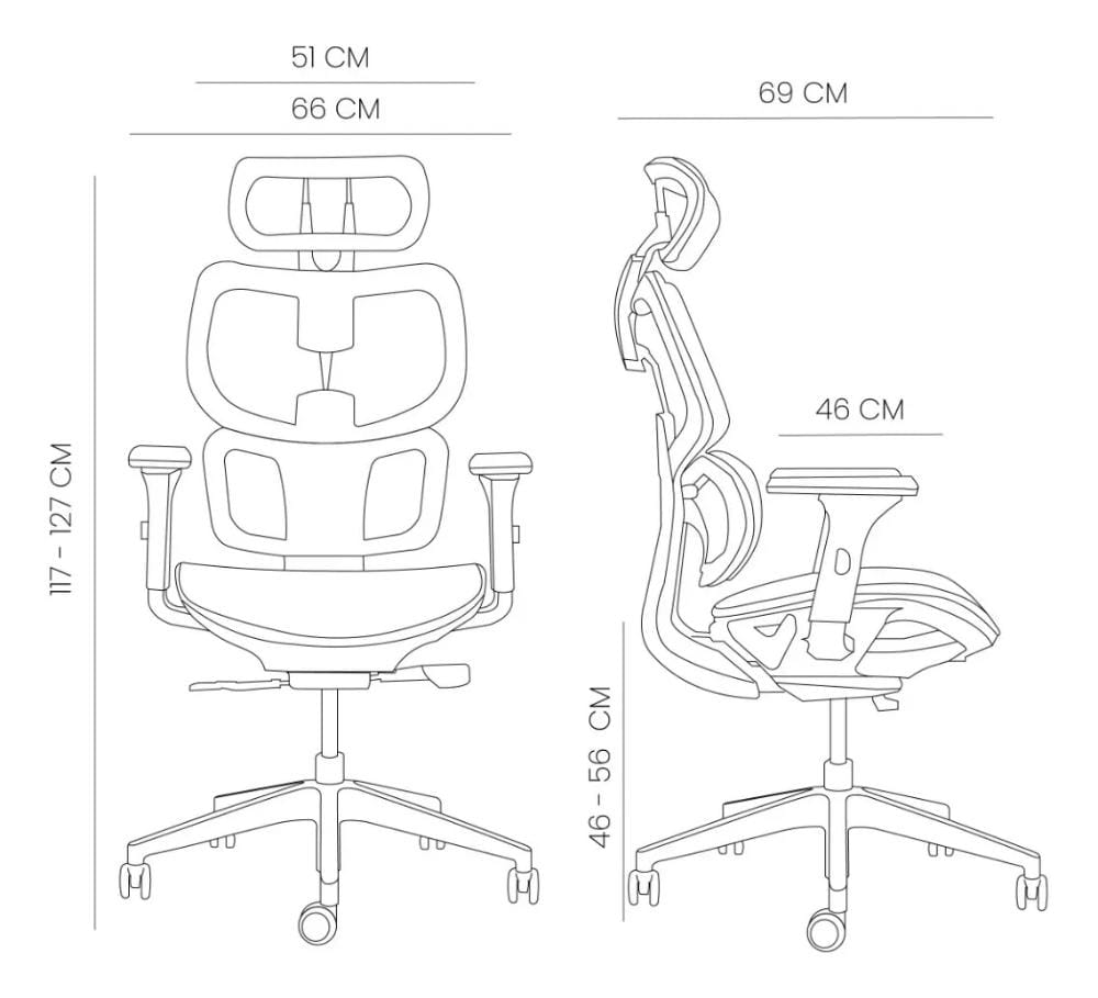 Silla Ergonomica Ergoplus 100% Malla Color Negro, Brazos 3d Negro Malla - Imagen 5