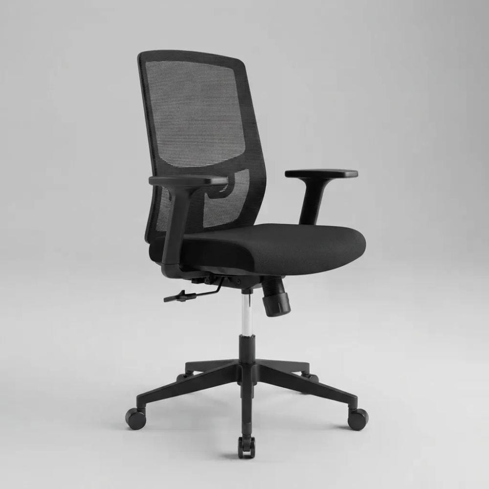 Silla Ergonómica Altura Regulable Ch05-16, Ergostore Negro Malla Y Poliester